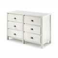 Alaterre Furniture Rustic 6-Drawer Wood Dresser, Rustic White AJRU03RW